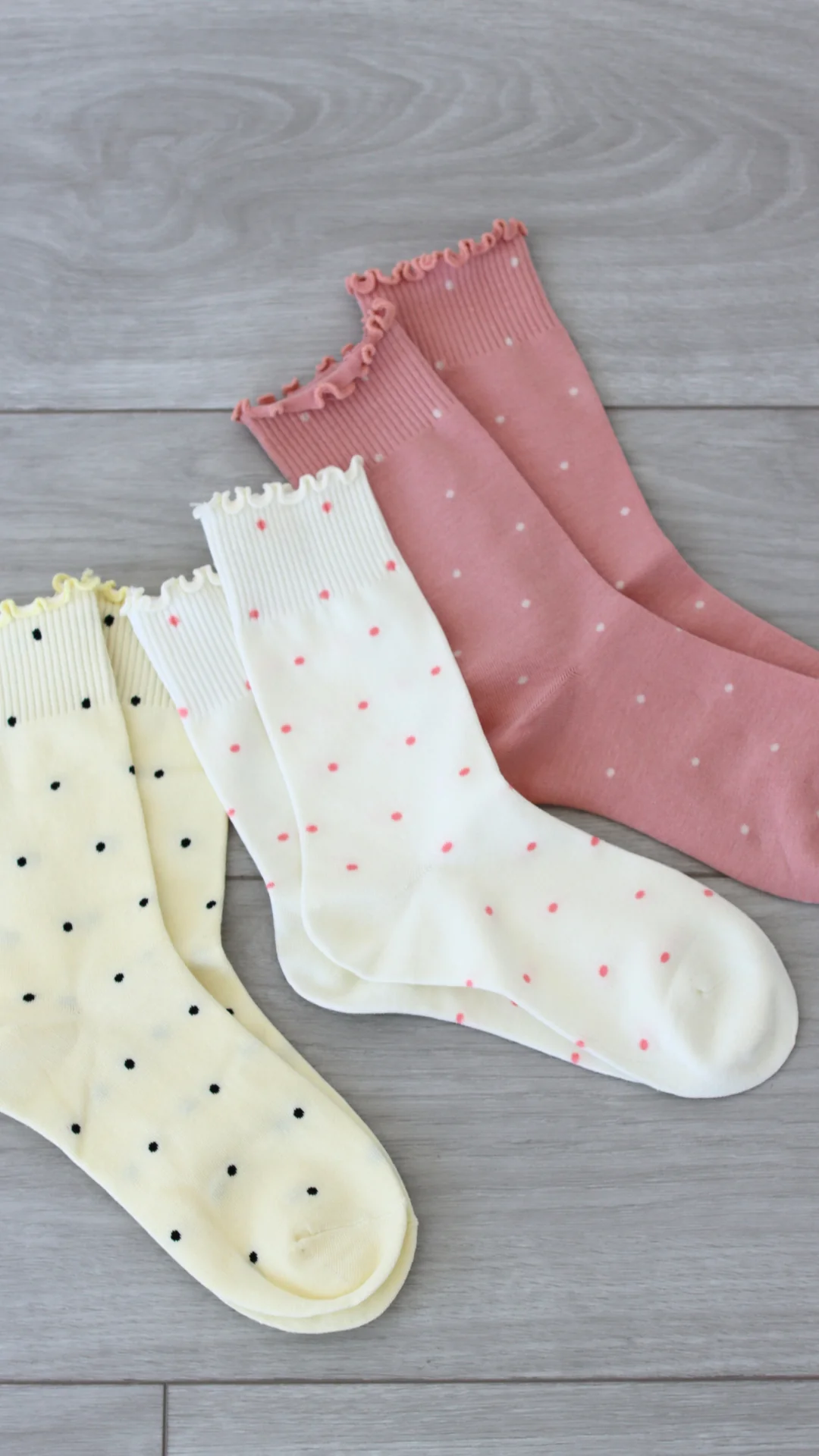 Proper Polka Ruffle Socks