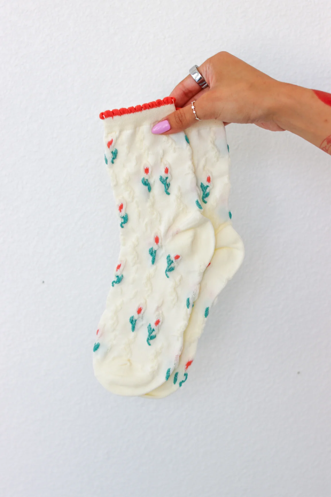 Wildflower Ruffle Socks - Image 4